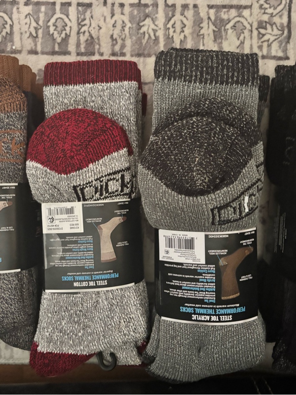 Dickies Steel Toe Crew Performance Thermal Socks 12 Pair Lot Mens 6–12 NEW - Picture 2 of 2